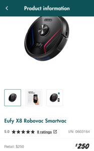 eufy X8 Robovac Smartvac T2261T11 $250 in-Store (Online Via Powerpass App) @ Bunnings Warehouse