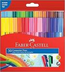 Faber-Castell Vibrant Connector Pen Colour Markers – Pack of 30 $6.80 + Delivery ($0 with Prime/ $59 Spend) @ Amazon AU