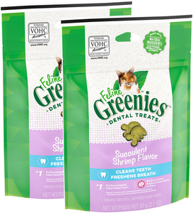 2x Greenies Feline Dental Treats Succulent Shrimp 60g $8 + Delivery ($0 with OnePass) @ Catch