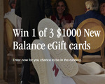 Win 1 of 3 $1000 New Balance Gift Cards from New Balance