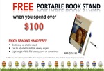 Free Portable Book Stand Worth $24.95 with Purchase over $100 @ Laptopstand.com.au