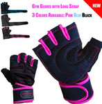 Fitness Weight Lifting Gloves with Long Strap, 3 Colors Available, ONLY $13.95, AU Free Postage