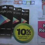 Google Play Gift Cards - 10% off at Woolworths
