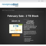 Usenet Sale from NewsgroupDirect - 2 TB Blocks for USD$60