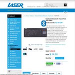 Laser Bluetooth Keyboard w/ Touch-Pad $14.30 + $11.15 Shipping
