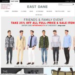 25% off All Clothing, Shoes, and Accessories at East Dane
