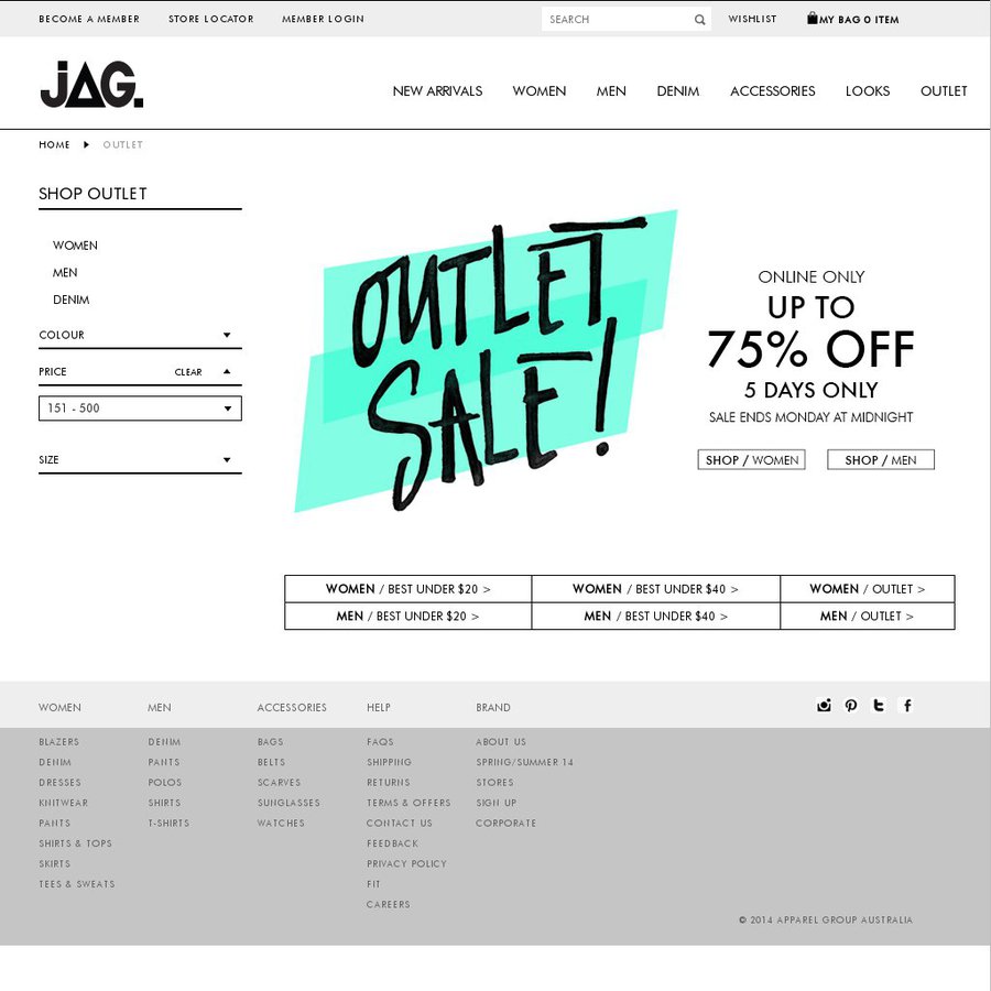 jag outlet online