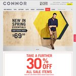 Connor: 30% off All Sale Items