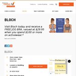Free Women's Sports Jog Bra with $100 Purchase in Store - Bloch (Wollongong, NSW)