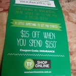 Woolworths Online $15 off with $150 Spend