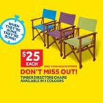 Timber Directors Chair Only $25 3 Colours @ Masters Home Improvement Instore Only