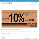 Simply Sterling - Closing Down - All Prices Reduced + Get 10% Discount on Your Total Order + Free Shipping