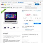 Wireless1 eBay Group Deals for Toshiba S40-B00D i5 Laptop at $599, Bonus $50 eBay Voucher