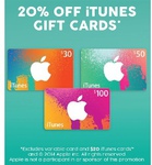 20% off iTunes Gift Cards at Target