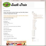 Sushi Train - All Plates $3 - Adelaide (20th), Bondi Junction (21st), Dee Why (28th) Nov