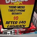 Trend Micro Mobile Security 2 Devices/12 Months + 32GB MicroSD $0 after $40 Cashback @ Harvey Norman