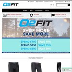 20% off + Free Male T-Shirt or Female Singlet (with $40+ Order) + Free Express Shipping @ O2fit