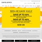 David Jones - Mid Season Sale: Save up to 50% on Fashion & 40% on Homewares