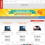 Lenovo Clearance Deals. Save up to $500. e.g. Lenovo Yoga 3 Pro for $1,499