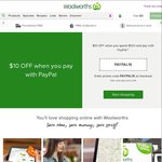 $10 off $120 Spend at Woolworths Online [Must Pay with PayPal]