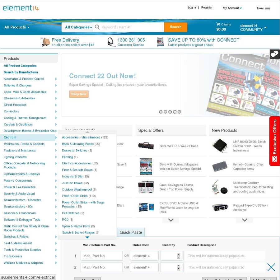 element14 AU 10% off (Limitations) on $200 Minimum, Voucher Code, to ...