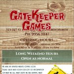 15% off Board Games - Gatekeeper Games (Sat Dec 3)