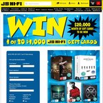 Win 1 of 20 $1,000 JB Hi-Fi Gift Cards from JB Hi-Fi