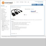 Comsol HDMI Extender (over 2x Cat5/6) - $1 @ Officeworks in-Store Only