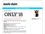 Marie Claire Magazine Subscription - $18 for your first 6 issues!