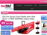 Sanyo Clock Radio with iPod Dock + Free Shipping $25