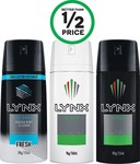 Lynx Body Spray 155ml or Antiperspirant 160ml Varieties $2.90 Each @ Woolworths