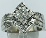 14ct White Gold Diamond Cluster Ring with Valuation - Bids Start @ $200! (Valued @ $4,350)