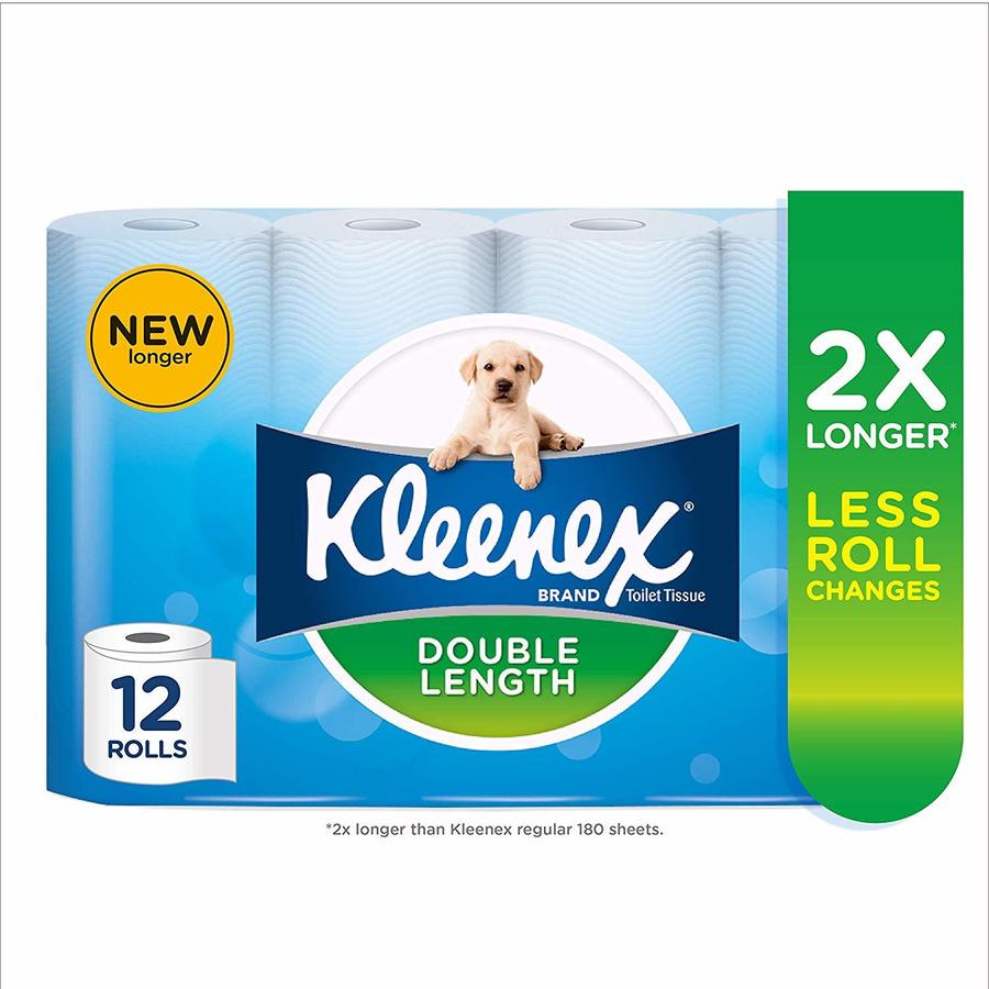 [Amazon Prime] KLEENEX Double Length Toilet Paper 12 Rolls (24 Standard Rolls) 7.50 Delivered