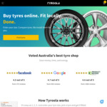 All Tyres 15% off at Tyroola.com.au