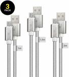 3 Pack EXINOZ Micro USB Braided Cable (1m, 1.5m, 2m) - $14.99 + Delivery ($0 with Prime/ $39 Spend) @ EXINOZ Amazon AU