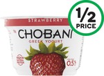 1/2 Price Chobani Greek Yogurt 170g Varieties $1, Bega Peanut Butter 470-500g $2.85 @ Woolworths