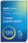 365 Day Super Pack (Unlimited Calls, SMS, 15GB Data) $99 @ ALDImobile