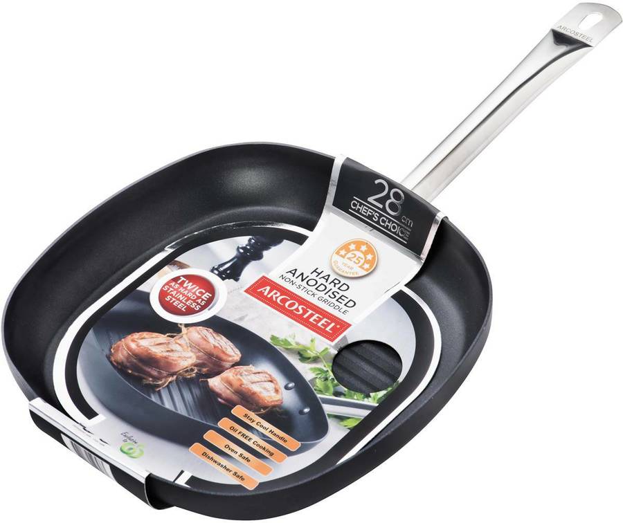 Arcosteel Cookware Griddle Pan 28cm each $5.25 (Was $21 ...