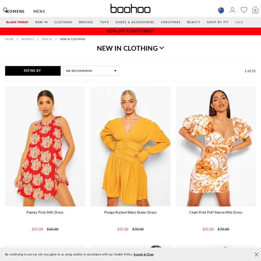 Black Friday Sales 50 Off Everything Boohoo Ozbargain