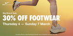 [NSW] 30% off Footwear @ Nike Factory Outlet, Birkenhead Point