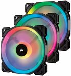 Corsair LL120 RGB 120mm Dual Light Loop PWM Fan- Black (Triple Pack) $120.77 Delivered @ Harris Technology via Amazon AU