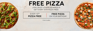 Free Pizza on Your Birthday (Must Have Purchased 1 Pizza in The Year Prior) @ Crust (Loyalty Rewards)