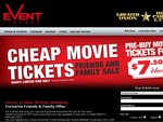 Event Cinemas (Birch, Greater Union) $7.50 Tickets
