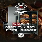 Win a Bradley 4 Rack Digital Smoker, Sauces, Hat, Stubby Holder (Worth $1000) from Rib Appreciation Society
