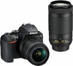 Nikon D3500 + AF-P 18-55 VR + AF-P 70-300 VR Twin Lens Kit, Black $699 Delivered @ Amazon AU