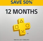 1/2 Price - PlayStation Plus 12 Month Subscription $39.95 (New/Inactive Subscriptions) @ PlayStation