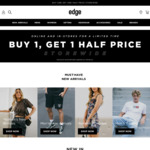 Buy 1 Get 1 Half Price Storewide + $10 Delivery ($0 with $50 Order) @ Edge Clothing