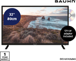 Bauhn 32" HD TV with DVD Combo and 12V Car Adaptor $229 @ ALDI