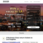 Win 2 Business Class Return Tickets to LA for 9 Nights from Melbourne Airport