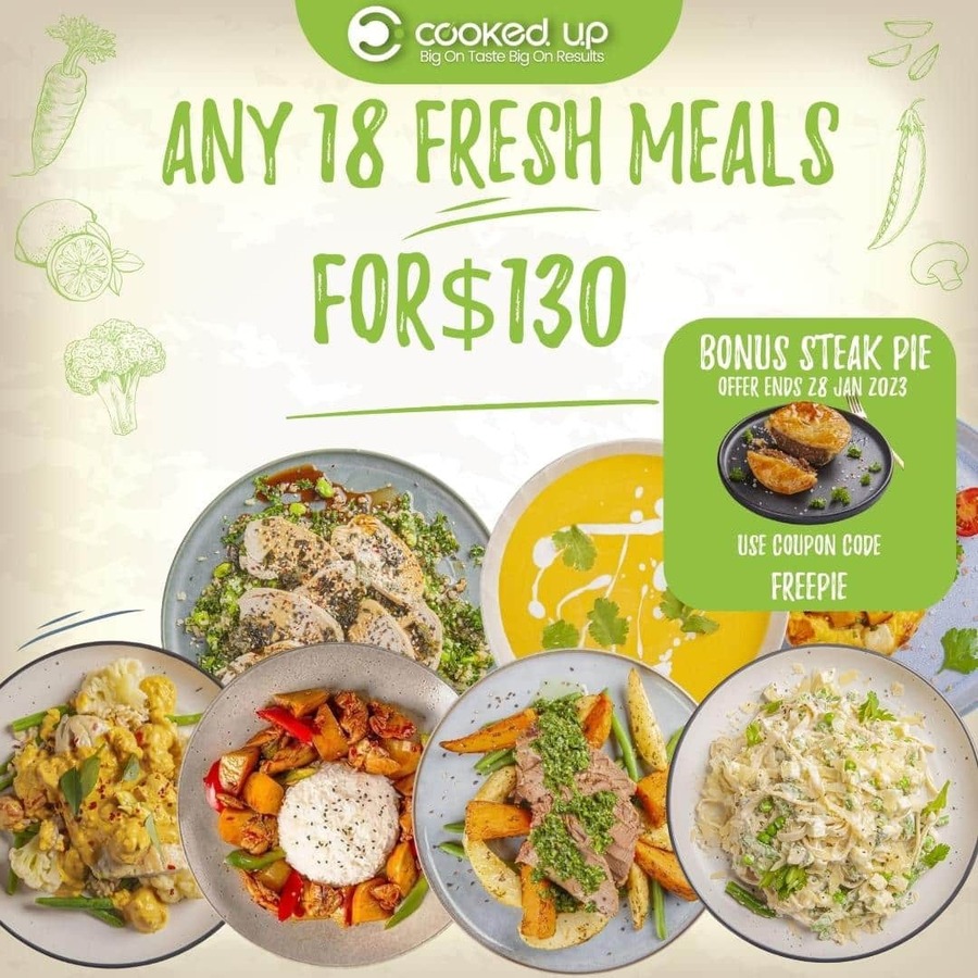 [NSW, VIC, QLD] Build Your Own 18 Fresh Pre Made Meals Bundle with ...